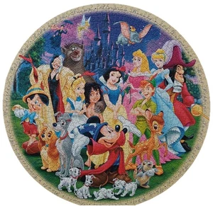 Rompecabezas redondo Disney 1000 piezas grande maravilloso mundo Ravensburger *COMPLETO* - Imagen 1 de 13