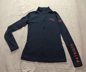 Felpa Nike Dri-Fit NFL Patriots donna L tempo libero pista corsa palestra blu - Foto 1 di 10