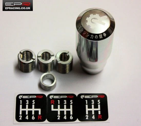 Perilla de engranaje Billet EPR V1 plateada para Mitsubishi Colt FTO Lancer Evolution - Imagen 1 de 1