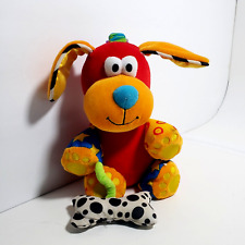Lamaze Sensory Puppy with Rattle and Stroller/Crib Clip, 9” Plush Lovey