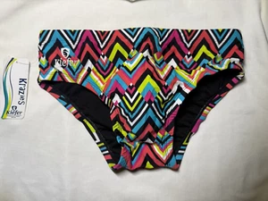 RARE Mens Kiefer Krazies Speedo 34 Rainbow Geo Pride Theme Waterpolo Swim Brief - Imagen 1 de 3