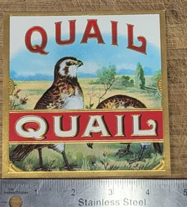 ADVERTISING Label Cigar Outer Quail Bird - Picture 1 of 1