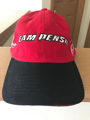Team Penske Hat Cap #3 Helio Castroneves #6 Sam Hornish Autograph 2004 EUC Red - Image 1 of 4