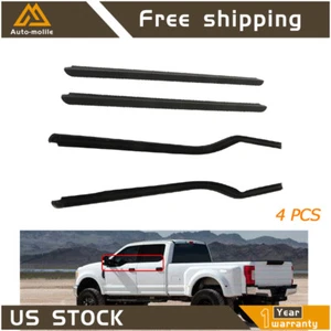 Moldura de cinturón exterior ventana 4 piezas F81Z-2521452-AA para Ford 1999-2014 Super Duty - Imagen 1 de 7