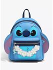 NWT Loungefly Disney Lilo & Stitch Figural Stitch with Lei Mini Backpack