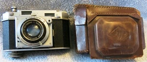 VINTAGE AGFA KARAT & SCHNEIDER-KREUZNACH ZENAR 2.8/50 & COMPUR-RAPID + CASE - Picture 1 of 23