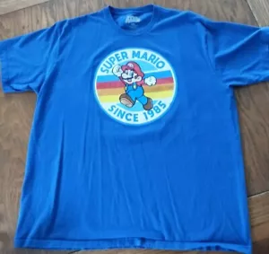 Super Mario Blue 2XL Short Sleeve T Shirt - Picture 1 of 6