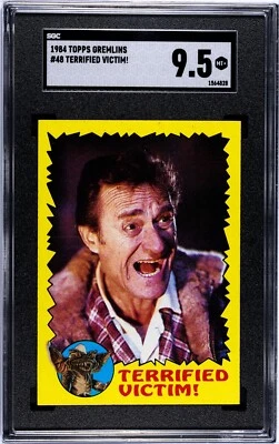 1984 Topps Gremlins #48 Dick Miller Terrified Victim! SGC 9.5 MINT+ Walt Paisley - Image 1 of 2