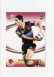 2007 Select NRL Invincible Rugby League Karmichael Hunt #5 (Brisbane Broncos) - Picture 1 of 2