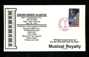 US FDC #2211 Truly Number 1 /LGS 1986 Rockaway NJ Ellington Music 1st Unofficial - Picture 1 of 2
