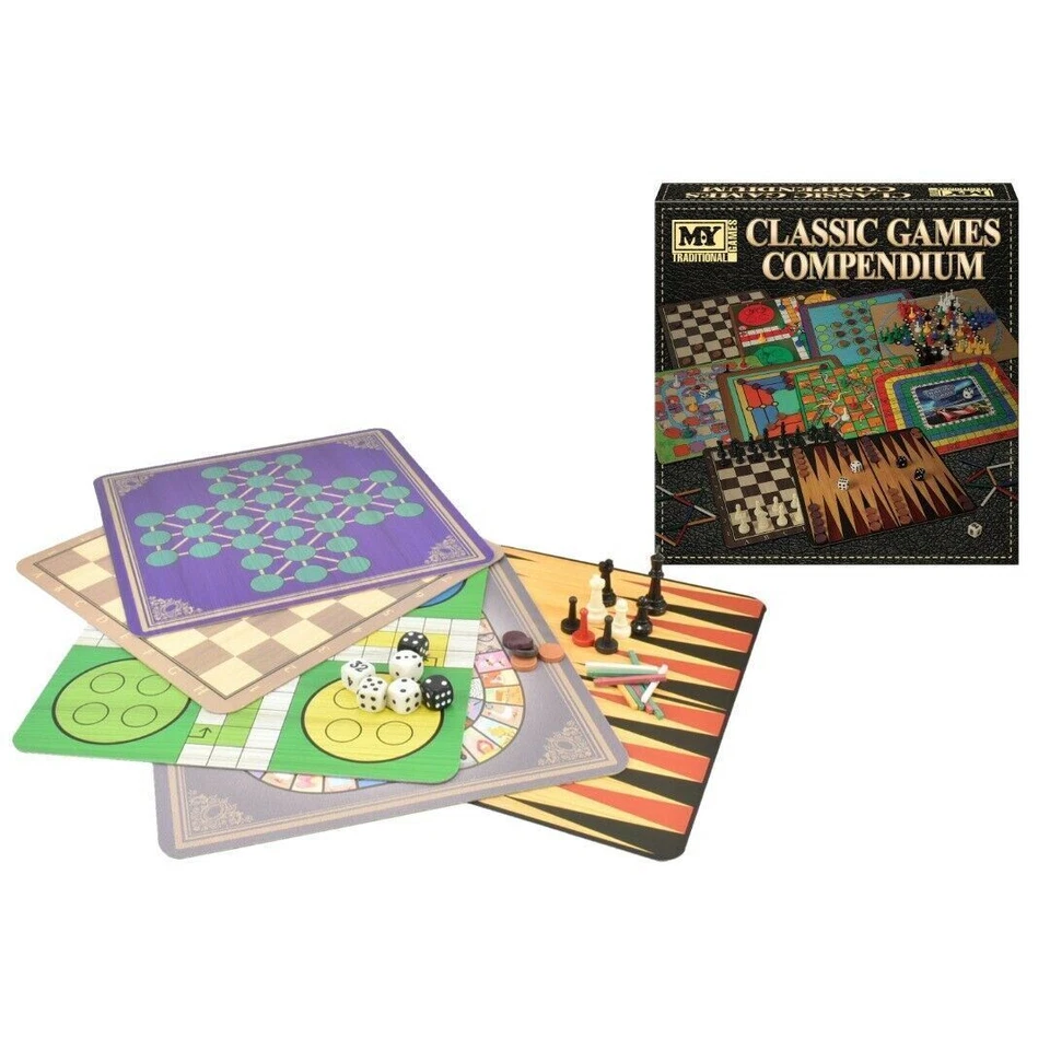 Classic Games Compendium Board Fun Game Ludo Chess Classic Double Board Game - Image 1 of 1