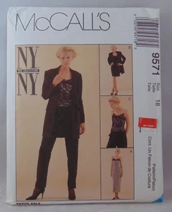 McCall's 9571 for dress jacket pants plus size 18 the NY NY Collection - Picture 1 of 2