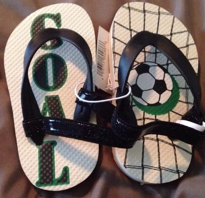 The Children's Place Toddler Flip Flop Sandals - Soccer - Size 4-5 - NWT - Image 1 of 4