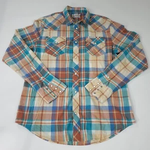 True Religion Jeans Cowboy Western Pearl Snap Shirt Mens Size XXL Button Pockets - Picture 1 of 13