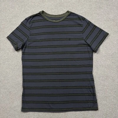 Volcom Mens Shirt Green Size M Short Sleeve Stone Embroidered Striped Streetwear - Image 1 of 4