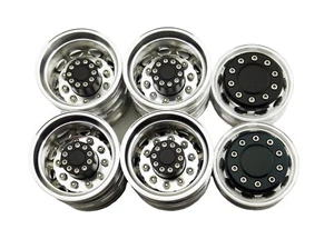 CNC Alloy Front / Rear Wheel Hub Rim For 1/14 Tamiya Tractor RC Truck Car - Picture 1 of 19