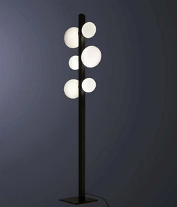 Piantana lampada da terra moderna design nero con sfere a 6 luci BGA 3521-pt6 - Bild 1 von 2