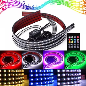 4x Car LED Strip RGB 8 Color Underglow Kit Underbody Accent Light 36" & 48" S1 - Bild 1 von 10