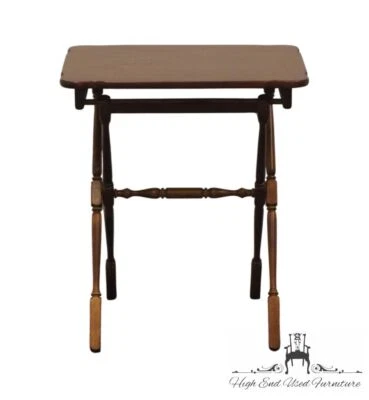 Juego de bandejas y soporte plegables de TV de taberna antigua de pino envejecido ETHAN ALLEN 12-3500 Foto 1 de 4