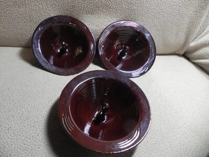 (3) Apple Baking Dishes Pottery Brown Cooking Stoneware @ - Picture 1 of 7