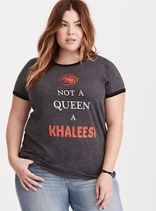Torrid Game Of Thrones NOT A QUEEN A KHALEESI Girls Women's Plus Size T-Shirt - Picture 1 of 1