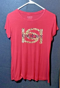 bebe T-shirt With Logo In Leopard Size L - Picture 1 of 5