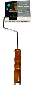 Ralph Lauren Roller vernice denim indaco a scacchi 4 pollici - Foto 1 di 1
