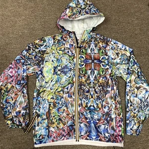 K-Way X Courvoisier X Jack Laroux Artwork AOP Jacket Windbreaker Large Graffiti - Picture 1 of 16