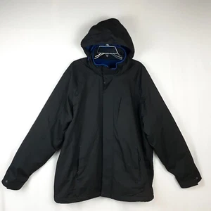 Giacca tecnica uomo con cappuccio IZOD foderata in pile taglia XL nera tasche cappuccio riporre - Foto 1 di 24