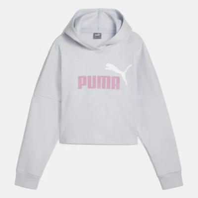 Puma Essentials Logo Cropped Hoodie Girl Felpa con cappuccio da bambina - Imagen 1 de 3