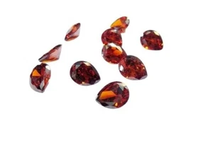 7.00 CTS NATURAL RED GARNET BRILLIANT PEARS SHAPE LOOSE GEMSTONES - Picture 1 of 5