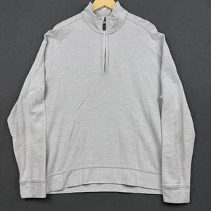 Tommy Bahama 1/4 Zip Pullover Lightweight Casual Gray Sweater Large - Picture 1 of 14