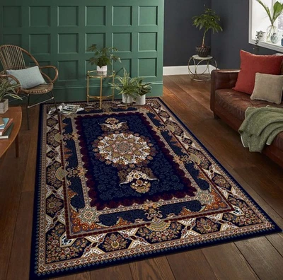 Luxury Medallion Area Rug - Classic Floral Print Grand Floor Carpet (Multi-Size) - Image 1 of 4