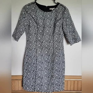 Banana Republic Women's Leopard Print 3/4 Sleeve Midi Dress Size 4 - Picture 1 of 5
