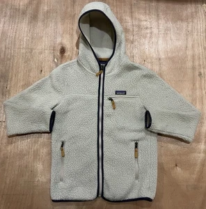 Patagonia Mujer XS Marfil Blanco Pila Sudadera con Capucha Cremallera Completa Vellón Sherpa - Imagen 1 de 11