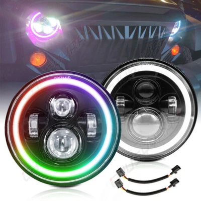 Faros LED redondos de 7" para Chevrolet Camaro 1975 1976 1977 1978 1979 1980 1981 Foto 1 de 4