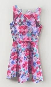 Girls Floral Sleeveless Dress Sz7 Garden Watercolour Wedding Fairy Party Travel - Picture 1 of 11