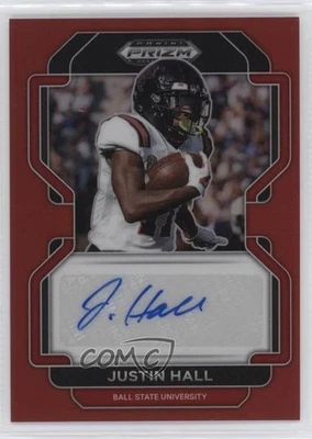 2023 Panini Prizm Draft Picks 2022 Update Red /199 Justin Hall #RA-JHA Auto - Image 1 of 2