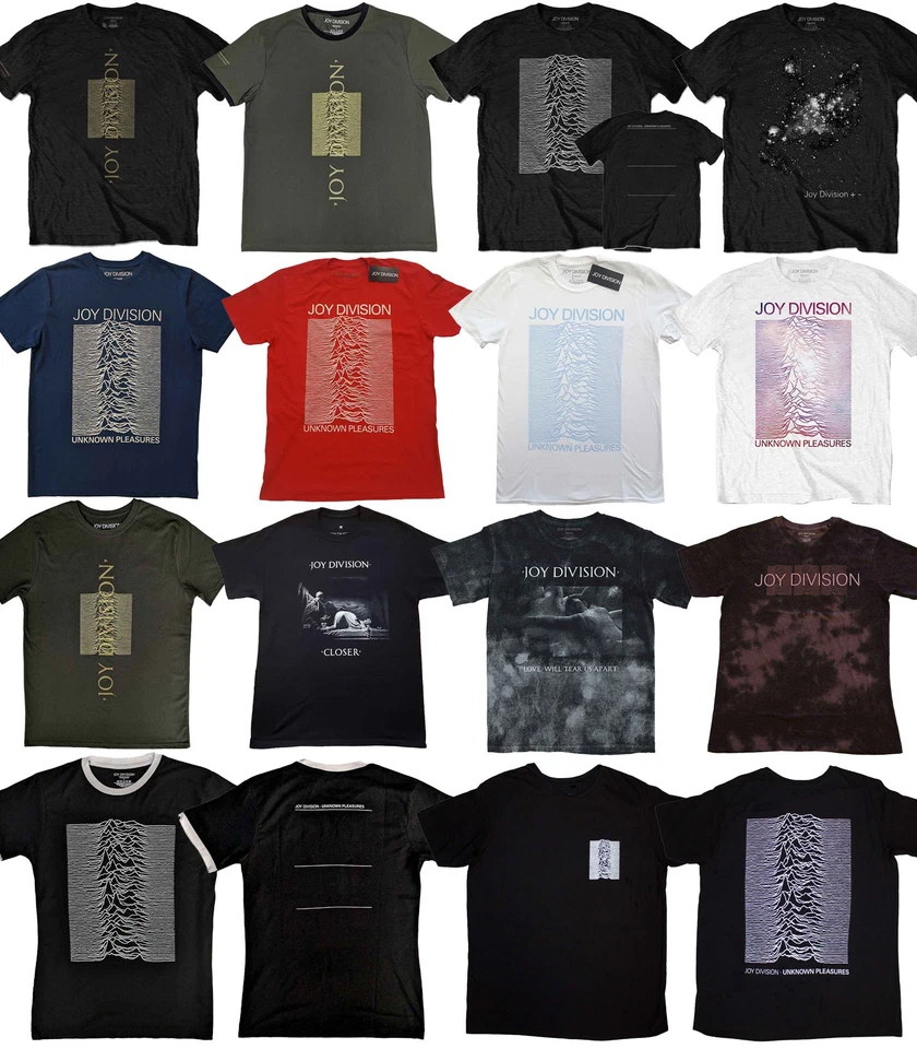 Official Joy Division T Shirt Unknown Pleasures Closer Logo Official Unisex - Image 1 of 1