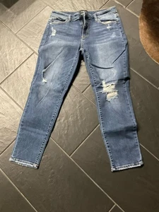 Judy Blue Slim Fit Distressed Denim Jeans Gr. 13/31 - Bild 1 von 7