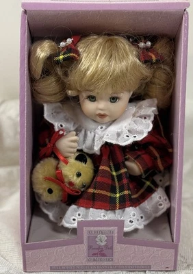 Vintage COLLECTIBLE MEMORIES Porcelain Doll Hand Crafted In Box - Image 1 of 4