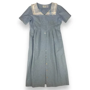 VTG Susan Bristol Sz 6 Maxi Dress Button Cottage Core Country Farmhouse - Picture 1 of 7