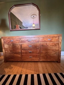 Luxury Handmade Sheesham (Indian Rosewood) Sideboard 6 Drawer, 2 Cupboard - Picture 1 of 7
