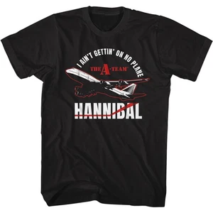 The A-Team Tv Show Hannibal I Ain't Gettin On No Plane Men's T-Shirt M - Picture 1 of 6