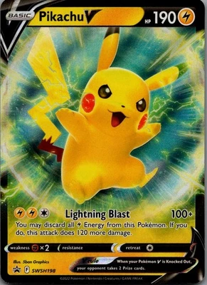 Pikachu V Promo SWSH: Sword & Shield Promo Cards SWSH198 NM - Image 1 of 2