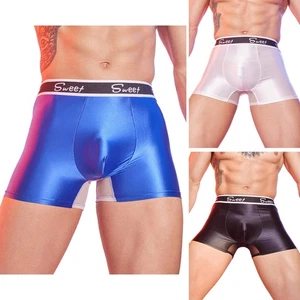 Pantalones Cortos Para Hombres Travesti Ropa Interior Cintura Elástica Calzoncillos Brillantes Trajes de Baño Fiesta - Imagen 1 de 54