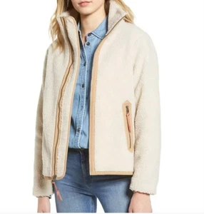Giacca Patagonia Divided Sky Teddy Bear Pile beige full zip calda accogliente grande - Foto 1 di 17
