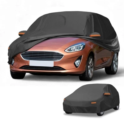 Car Cover Waterproof All Weather for Ford Fiesta Hatchback Black Aluminum Film - Image 1 of 4