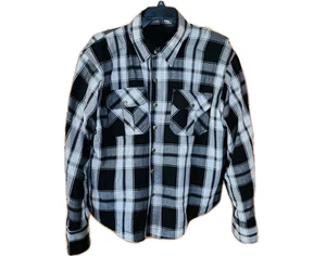 Milwaukee Leather Performance Motorcycle Rider Plaid Flannel Shirt Jacket XL  - Picture 1 of 9
