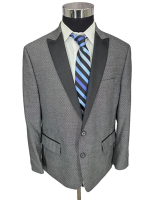 Ryan Seacrest Distinction Blazer Jacket Mens 42 S Gray Sports Coat 2 B Peaked - Image 1 of 4